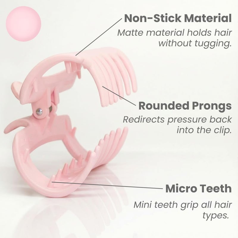Mello The Original Hair Claw Clip Squishy Claw Clip Made in Korea Patent Pending 30021976 (Pink, Medium) - Image 3